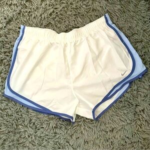 Women's Nike Dri-Fit White and Blue Shorts, XL